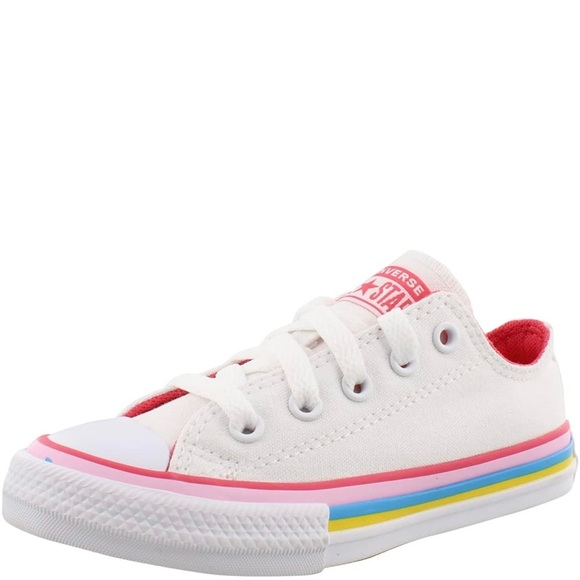 Converse sneakers girls size 11. *Remember converses run big so size down. - Picture 2 of 3